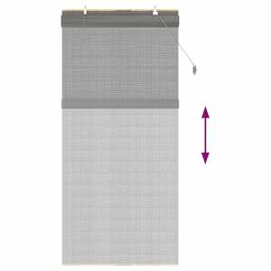 Roleta Šedá 90 x 220 cm Bambus - obrázek 6