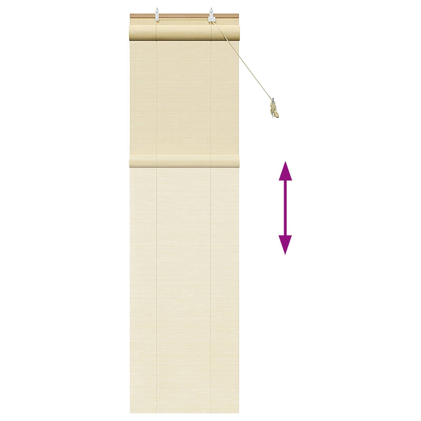 Rolgordijn Naturel 50 x 220 cm Bamboe image 6