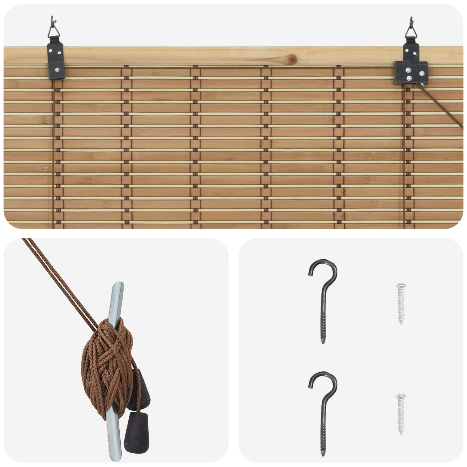 Rolgordijn Natuur 50 x 160 cm Bamboe image 4