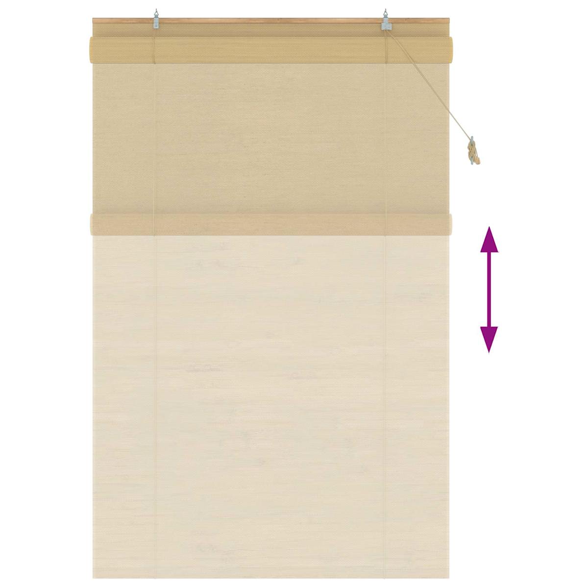 Rullegardin Naturfarvet Bambus - Billede 6