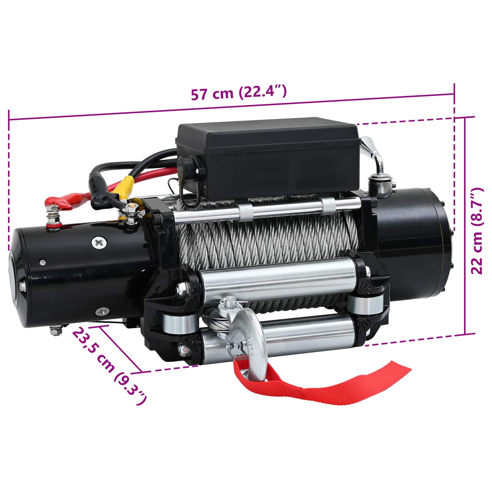 Electric Winch size guide
