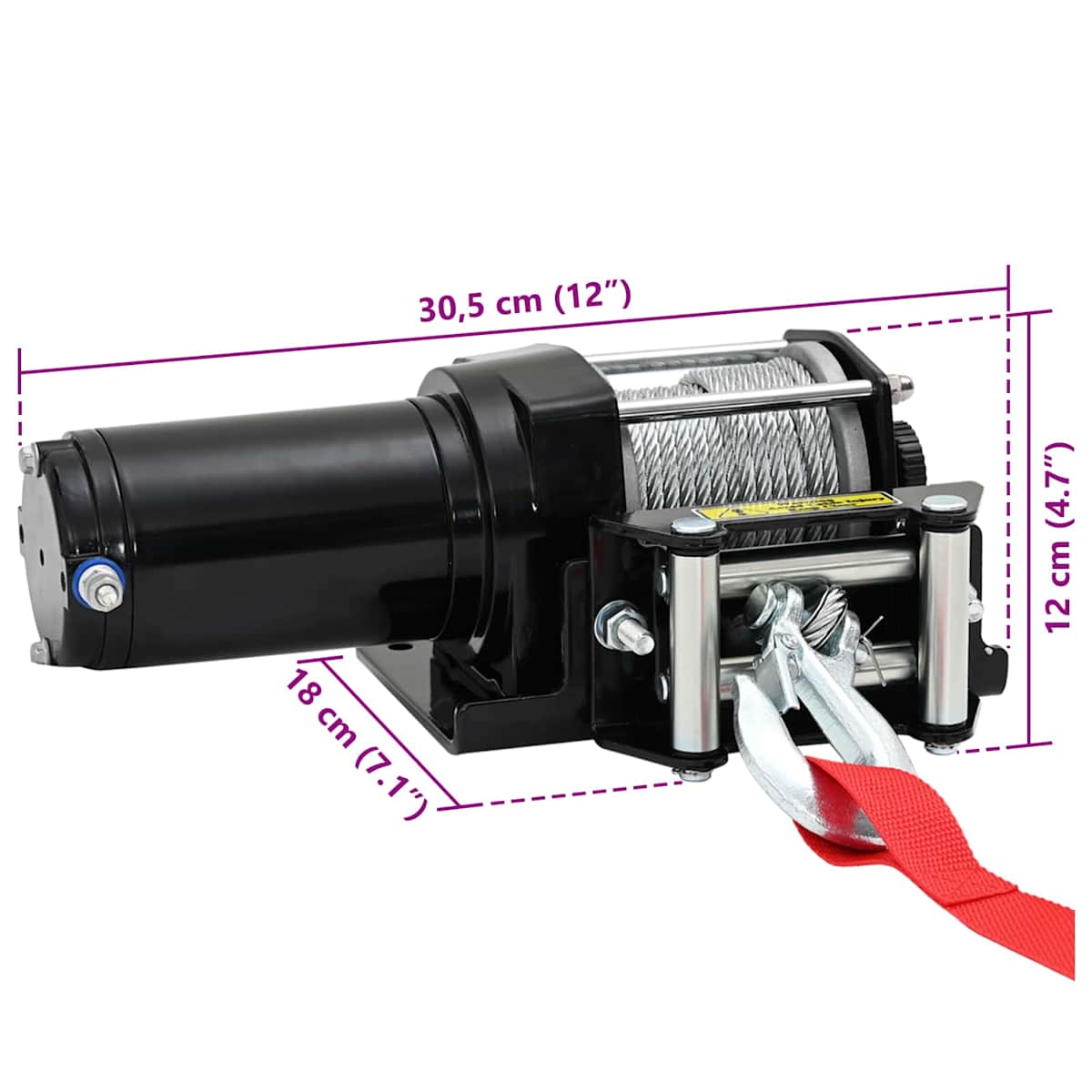 Elektrisk Vinsj PVC Sort - Billede 8
