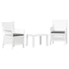 vidaXL Lounge komplekt 3 tk Valge PP