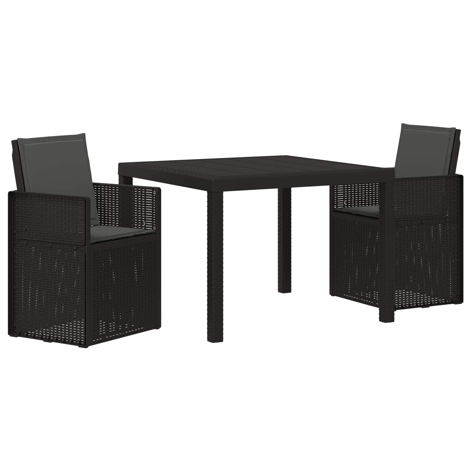 Komplet za jedilnico v vrtu z blazino 3 pcs Antracit PP - slika 2