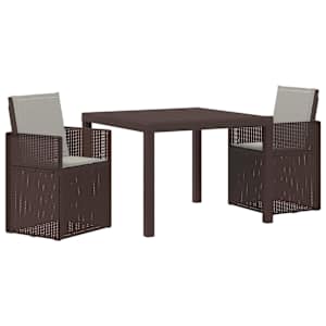 vidaXL Aia s&ouml;&ouml;gilaudade komplekt 3 pcs Pruun ja Heledat Hall PP