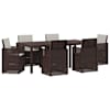 vidaXL Aia s&ouml;&ouml;gilaudade komplekt 7 tk Pruun ja helehall PP