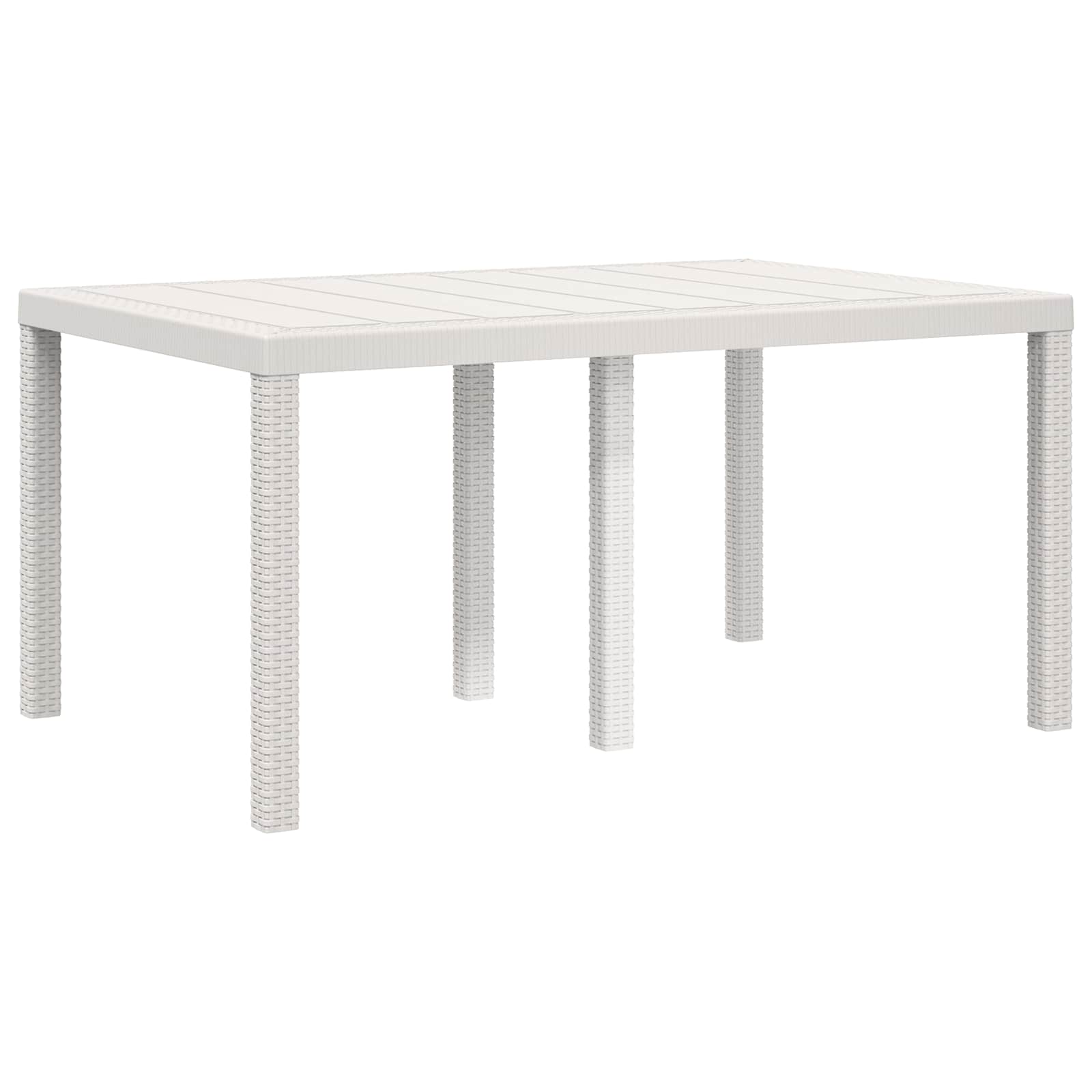 vidaXL Tuin eettafelset 7 st Wit en crèmekleurig PP