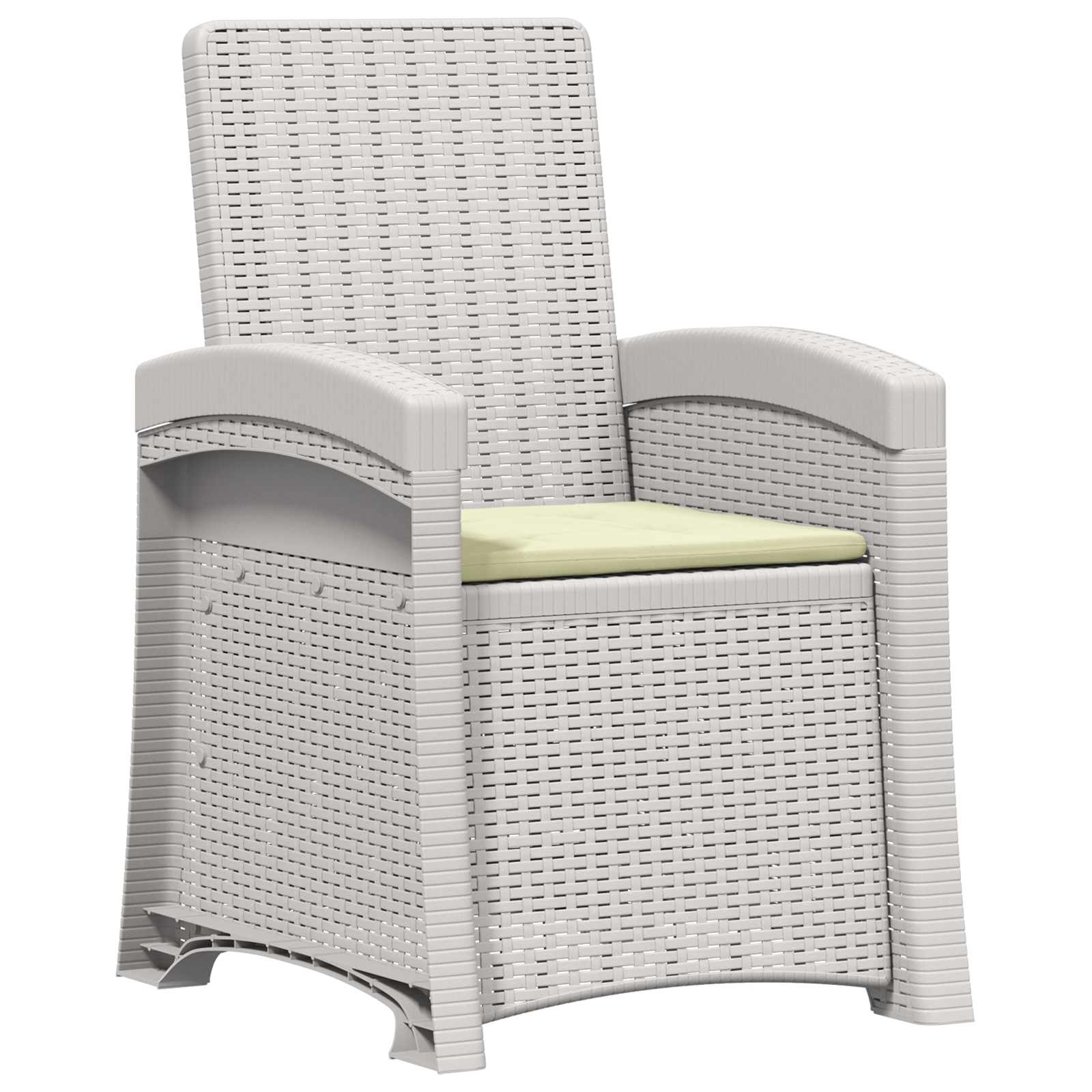 vidaXL Tuin eettafelset 7 st Wit en crèmekleurig PP