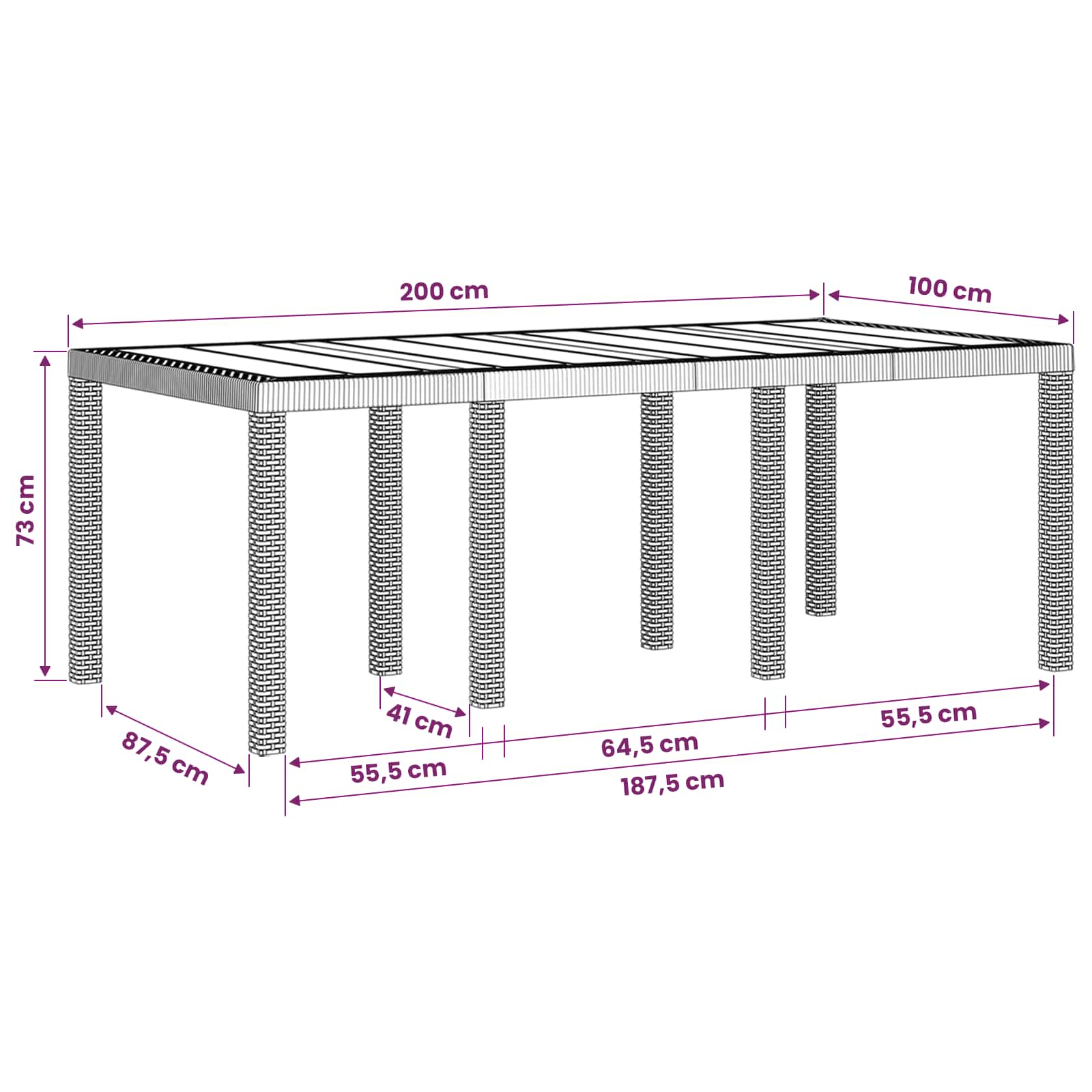 vidaXL Tuin eettafelset 9 st Lichtgrijs en antracietkleurig PP