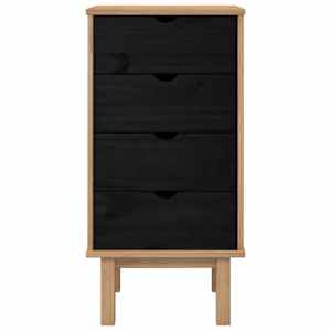 Příborník OTTA Černá 45 x 39 x 90 cm Masivní borovicové dřevo - obrázek 4