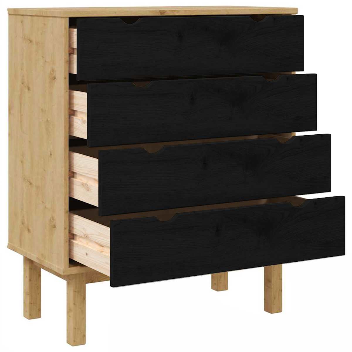 Skuffeskab OTTA 76,5 x 39,5 x 90 cm Massivt fyrretræ - Billede 5