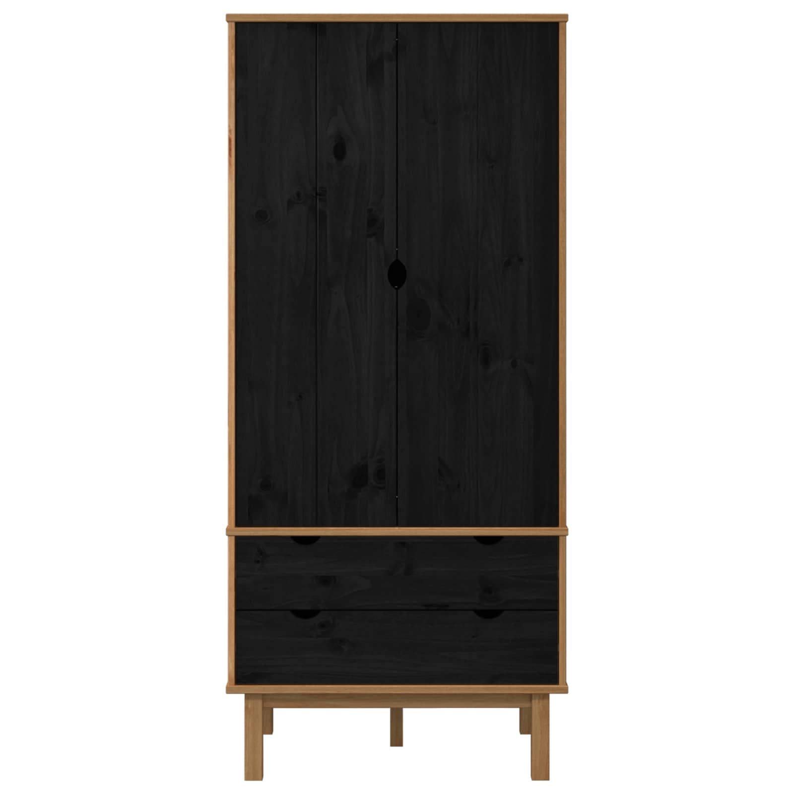 Kledingkast OTTA Zwart 76,5 x 53 x 172 cm Massief grenenhout image 4