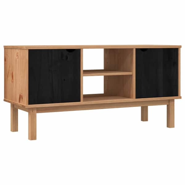 vidaXL Telerialus OTTA 113,5 x 43 x 57 cm Must Toekas m&auml;nnipuit
