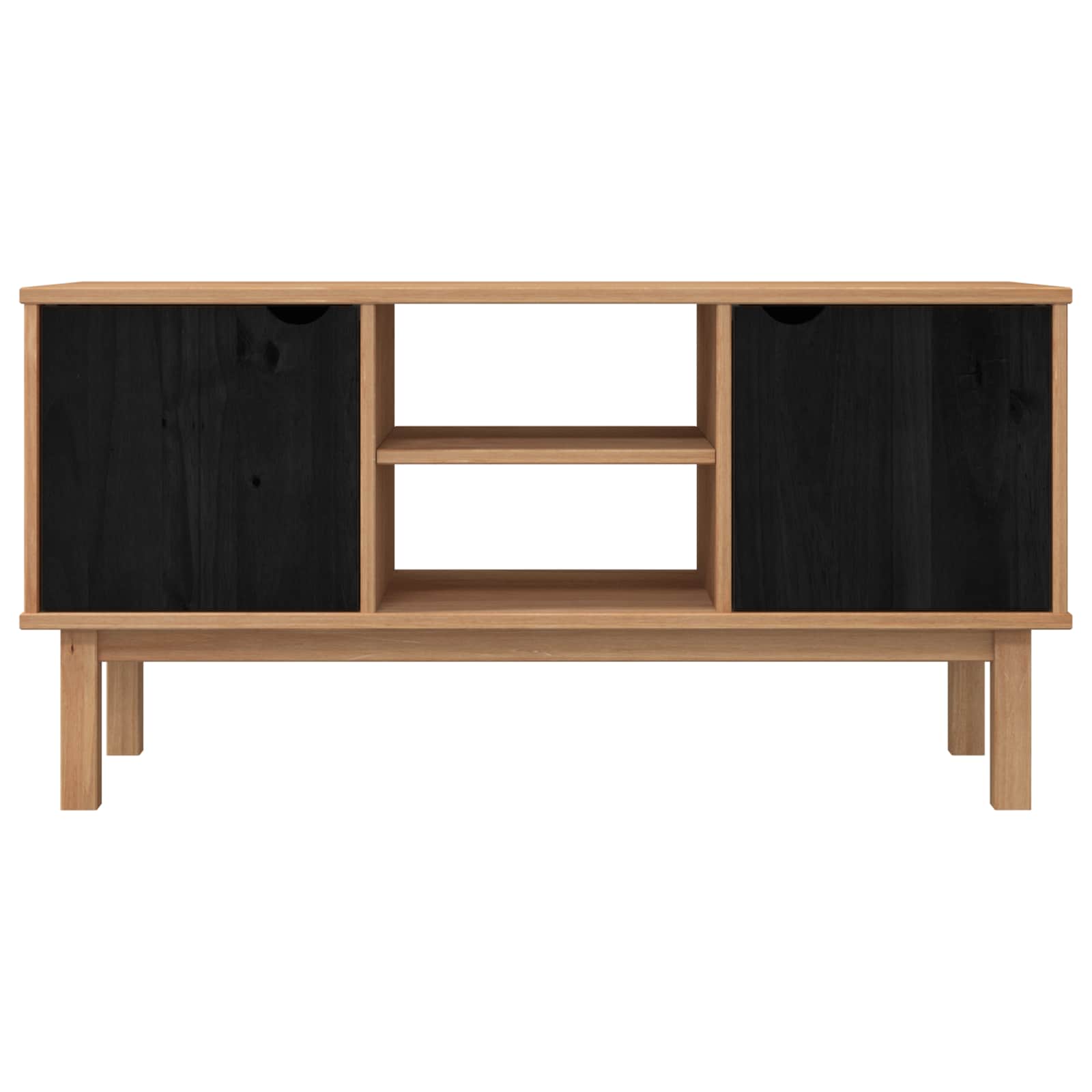 TV-standaard OTTA 113,5 x 43 x 57 cm Zwart Massief grenenhout image 4
