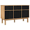 vidaXL Kummut OTTA Pruun ja must 114 x 43 x 73,5 cm