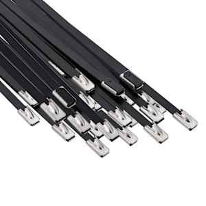 vidaXL Kaabli sidumine 25 tk 4,6 x 600 mm Must