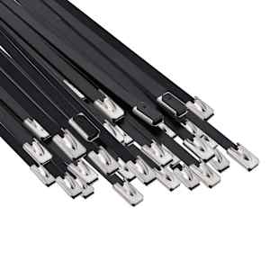 vidaXL Kaabli sidumine 50 tk 4,6 x 800 mm Must