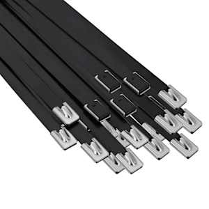 vidaXL Kaabli sidumine 25 tk 7,9 x 200 mm Must