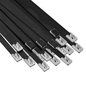 vidaXL Kaabli sidumine 50 tk 7,9 x 800 mm Must