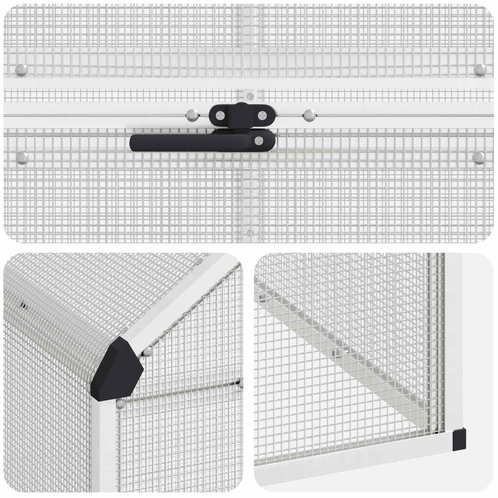 Vogelkooi Zilverkleurig 181,5 x 110,5 x 173,5 cm image 7