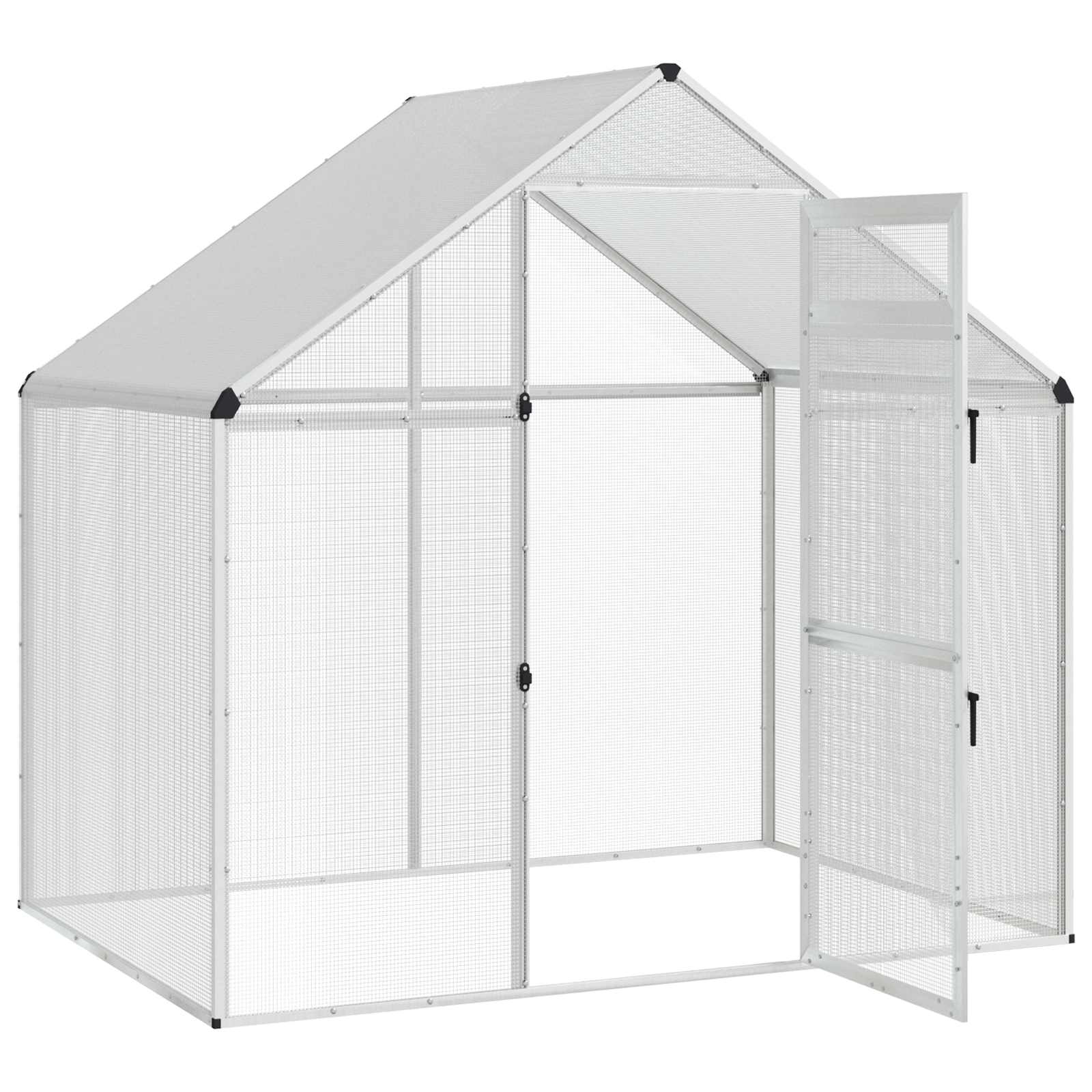Vogelkooi Zilverkleurig 181,5 x 110,5 x 173,5 cm image 3