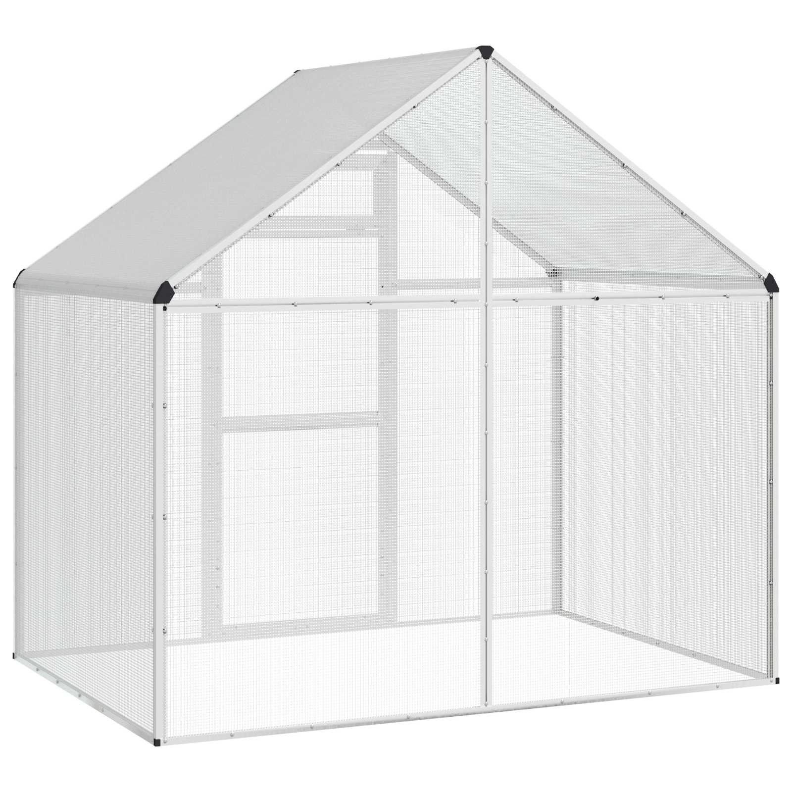 Vogelkooi Zilverkleurig 181,5 x 110,5 x 173,5 cm image 6
