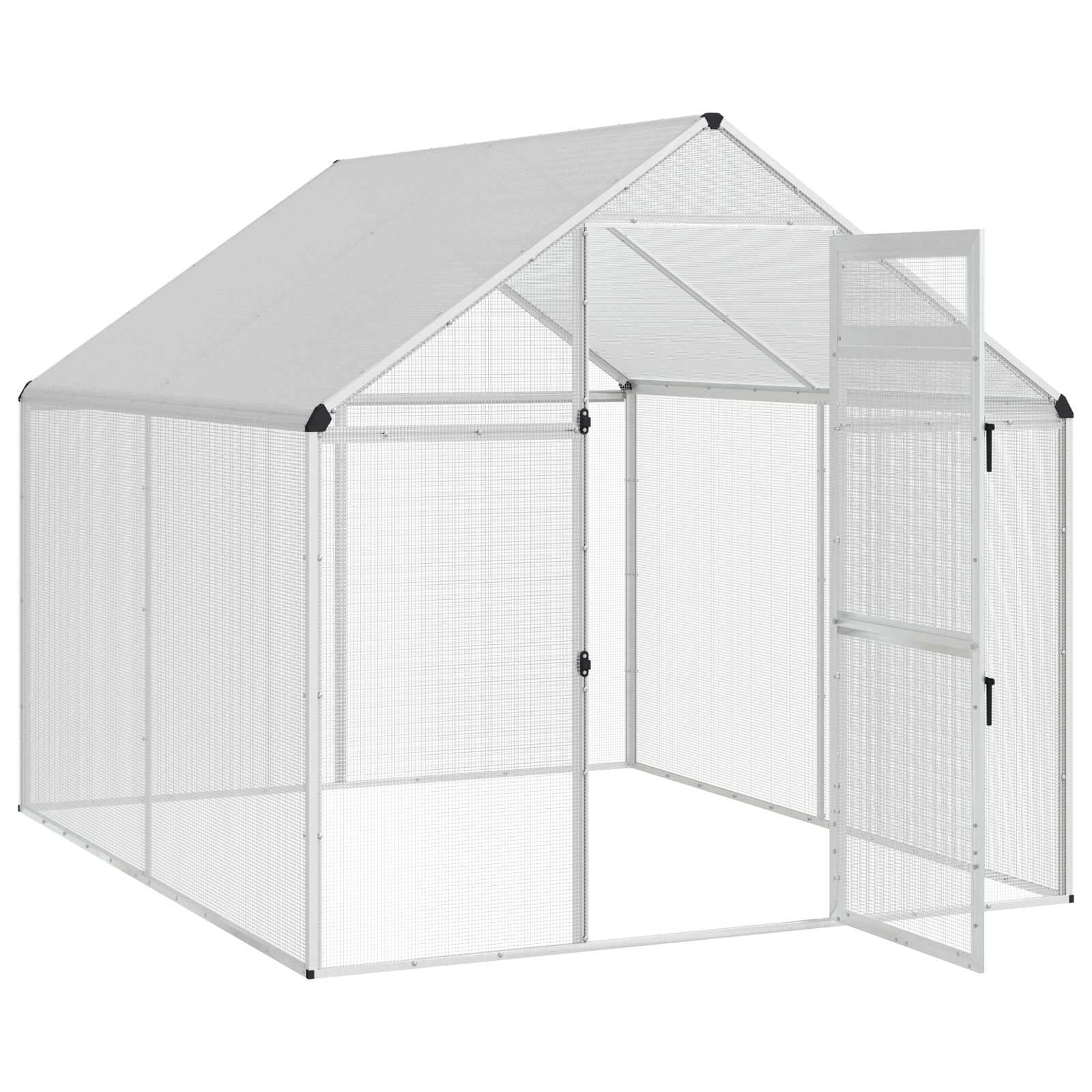Vogelkooi Zilverkleurig 181,5 x 221 x 173,5 cm image 3