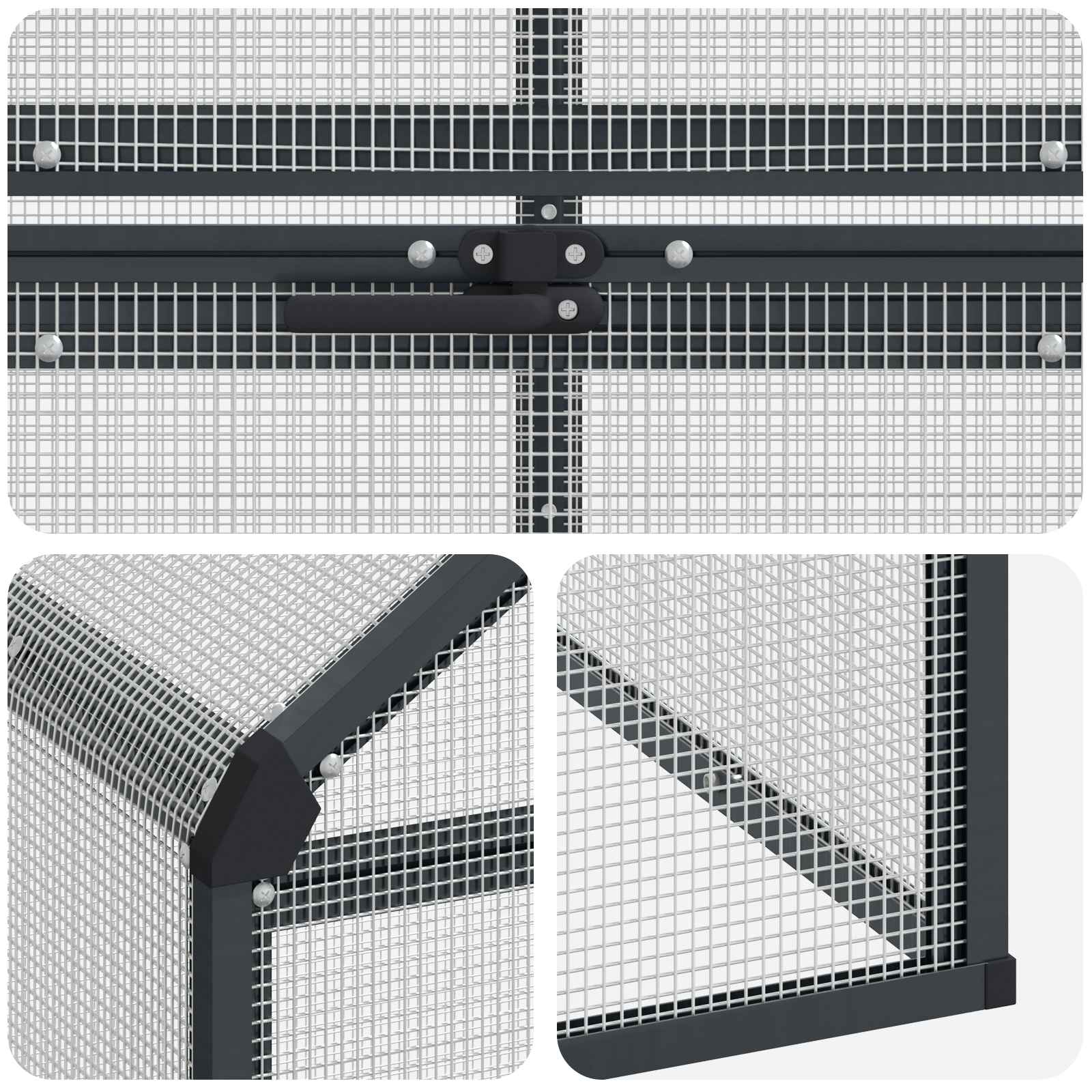 Vogelkooi Antracietkleurig 181,5 x 110,5 x 173,5 cm image 7