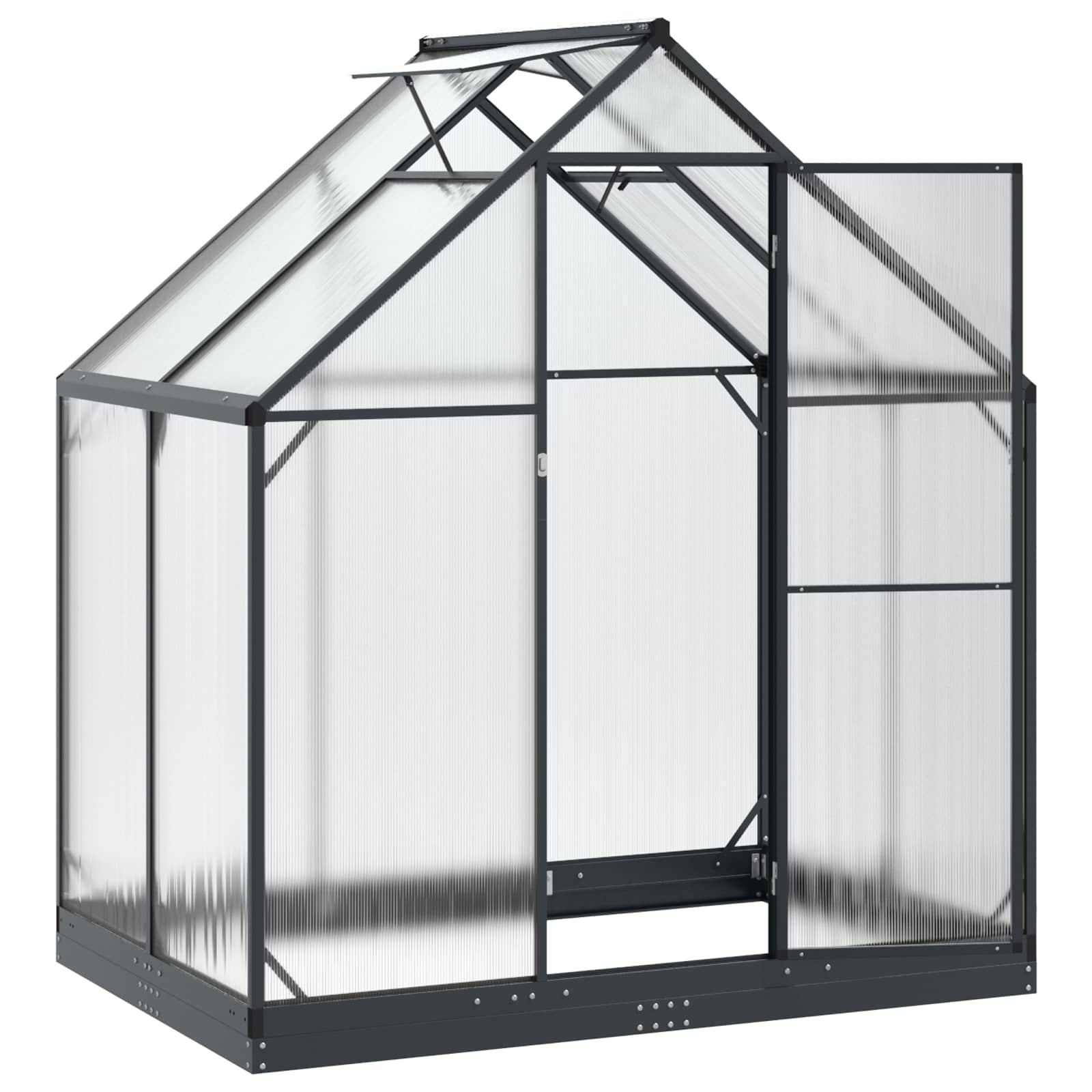vidaXL Rastlinjak v vrtu z vrati Antracit 183,5 x 123 x 207 cm - slika 3