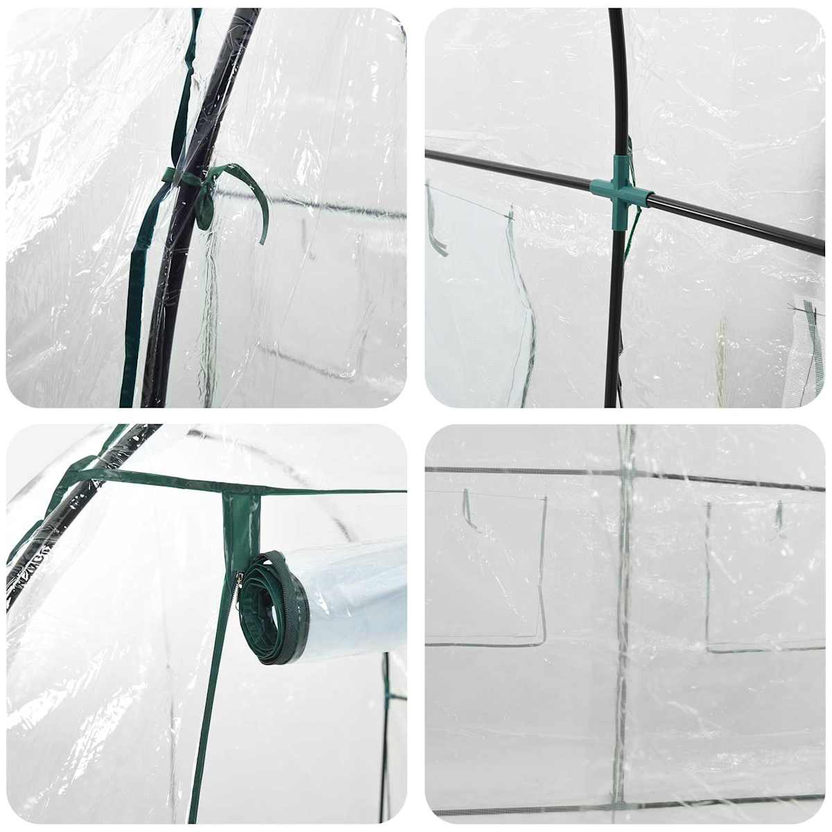 Drivhus med ramme PVC Transparent - Billede 6