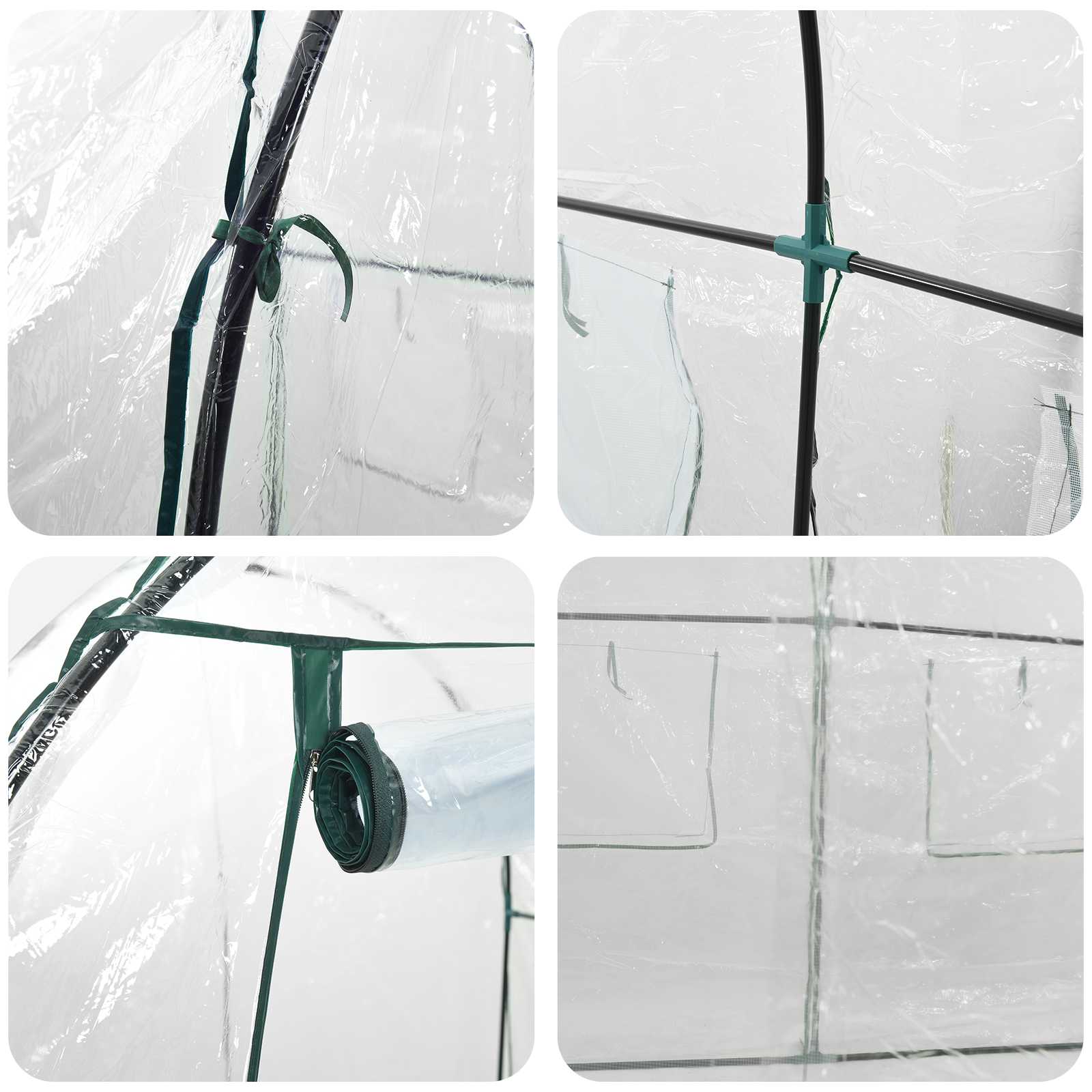 Kweekhuis met Frame 160 x 200 x 192,5 cm PVC Doorzichtig image 6
