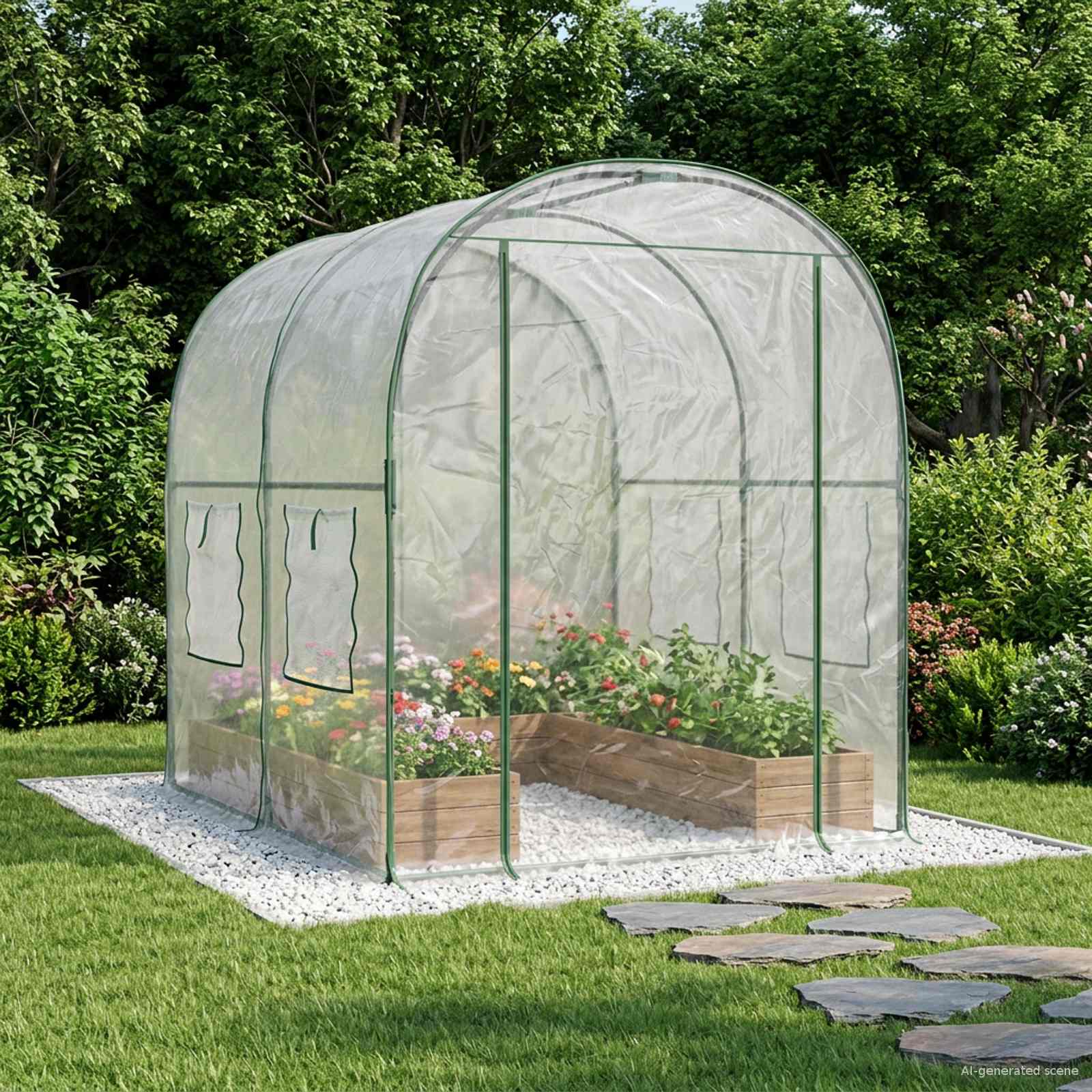 vidaXL Seră cu Cadru Transparent 160 x 200 x 192,5 cm PVC