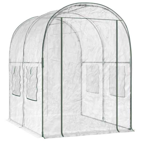 vidaXL Raamiga kasvuhoone 160 x 200 x 192,5 cm PVC L&auml;bipaistev