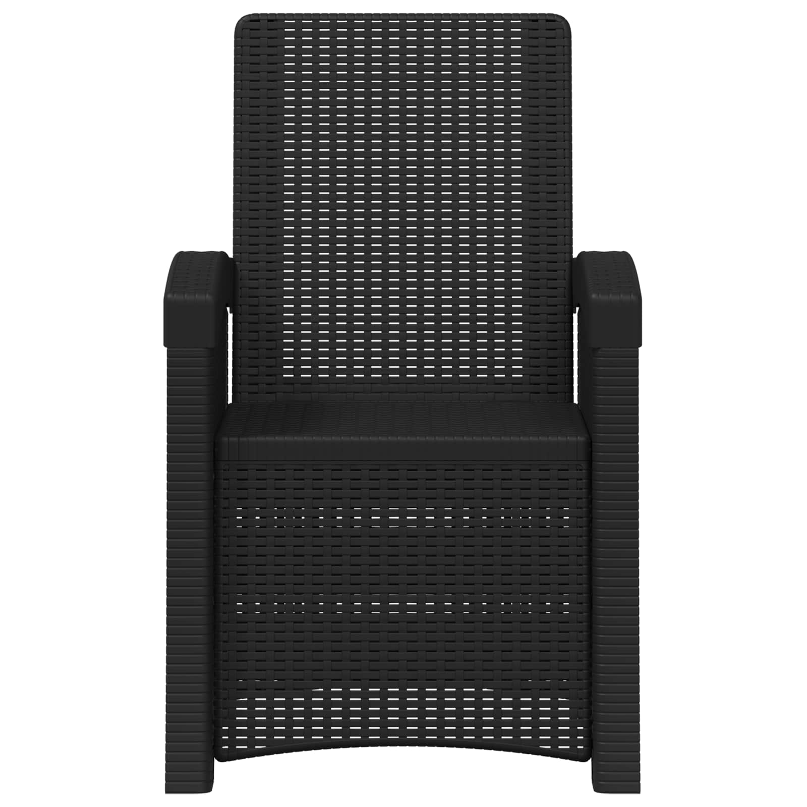 Ležalnik za vrt s pogledom na ratan 2 pcs Antracit PP - slika 4