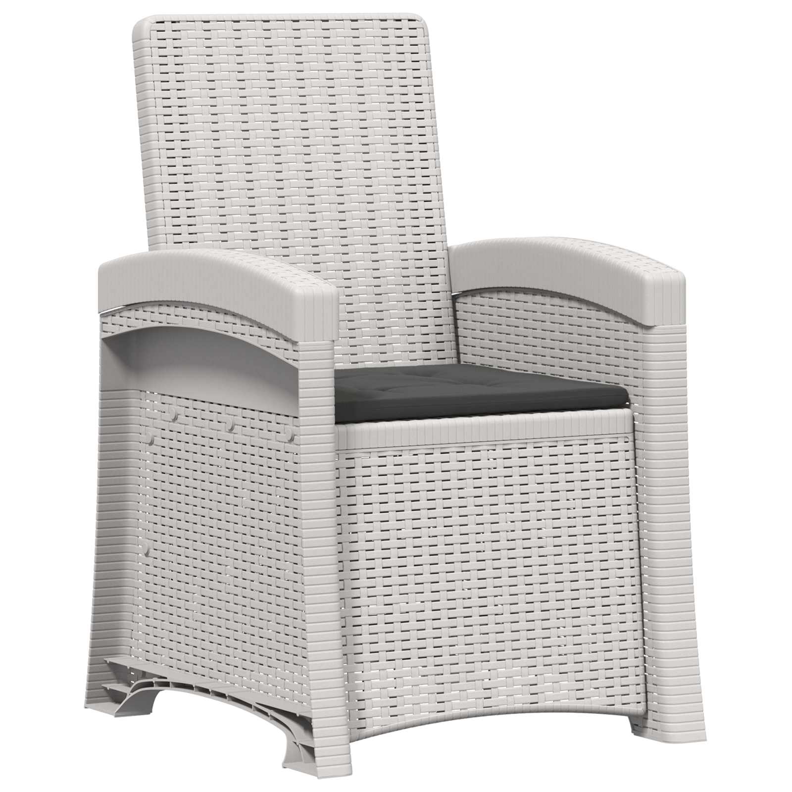 Reclining gardenstol i rottinglook och antracit PP