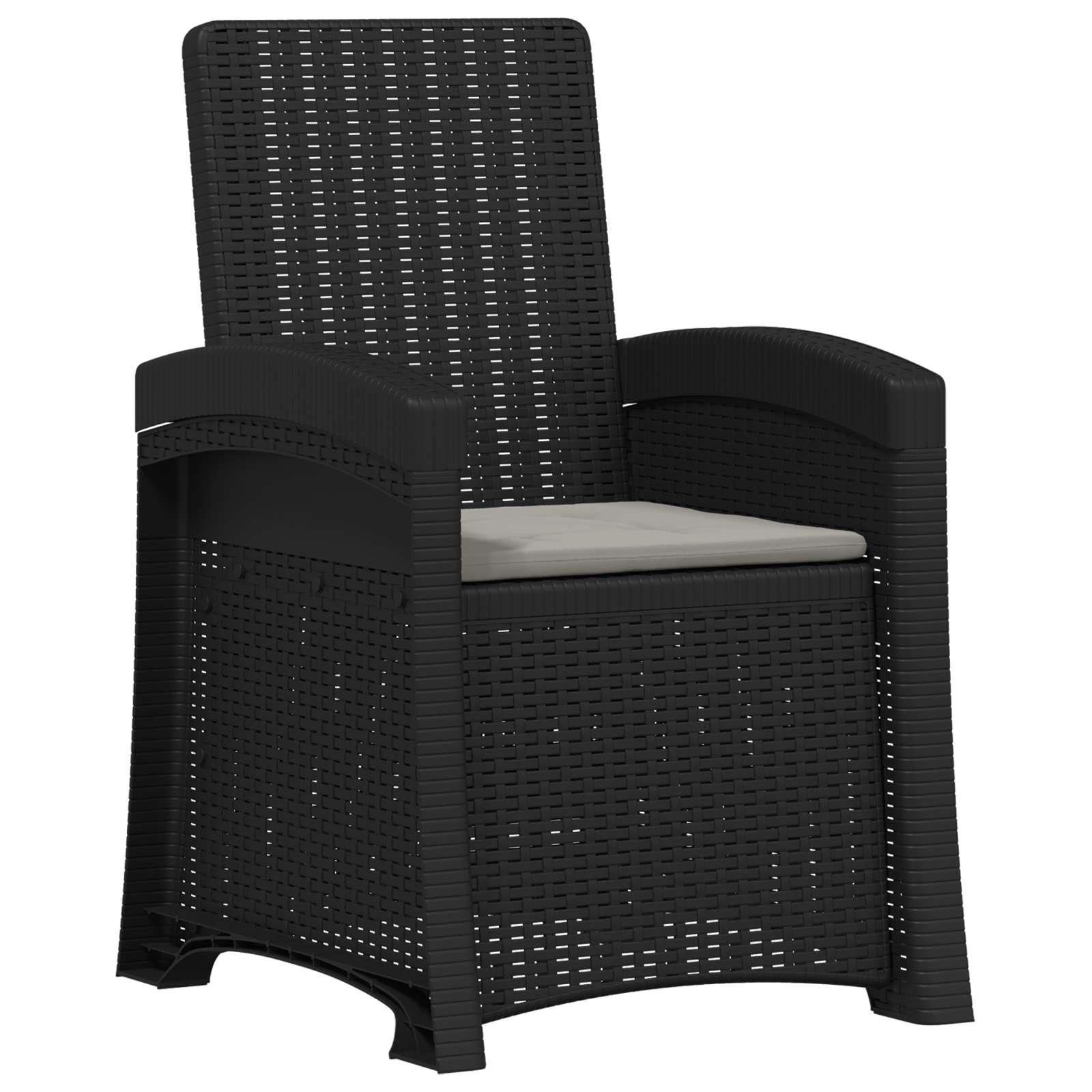 Liegesessel Garten Rattan-Optik 2 Stk. Anthrazit und Hellgrau – Ansicht 4