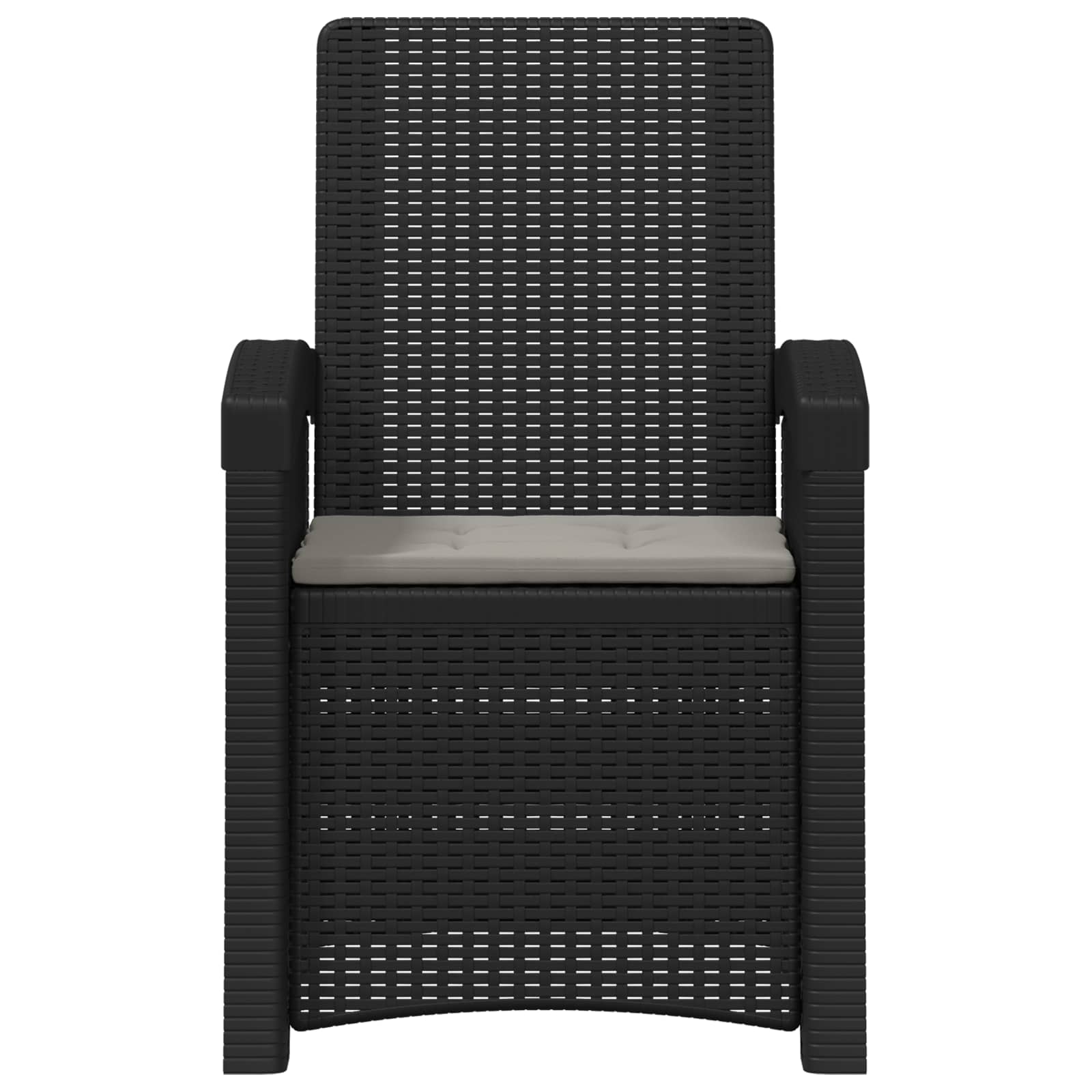 Liegesessel Garten Rattan-Optik 2 Stk. Anthrazit und Hellgrau – Ansicht 5