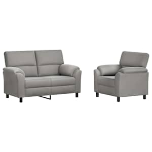 vidaXL Diivanikomplekt 2 pcs Helehall Samet