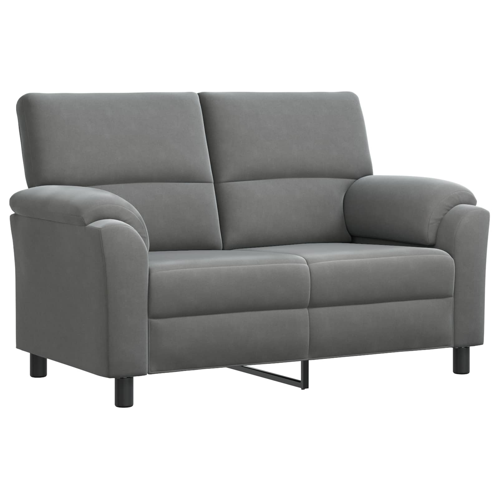 Kavčna garnitura 2 pcs Temno siva Žamet