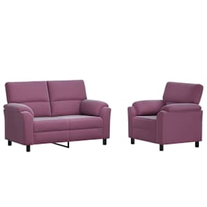 vidaXL Diivanikomplekt 2 pcs Lilla Samet