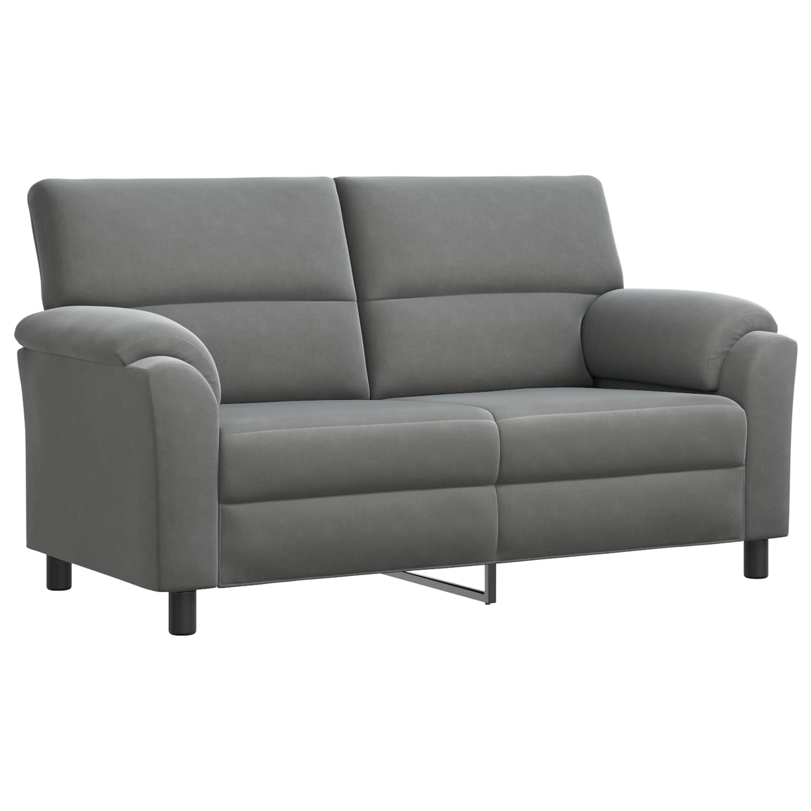 Kavčna garnitura 2 pcs Temno siva Žamet