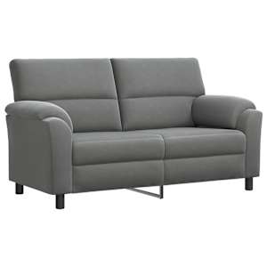 Set pohovek 2 ks Pro 3 osobu Tmavě šedá 174 x 85 x 93 cm Samet - obrázek 4