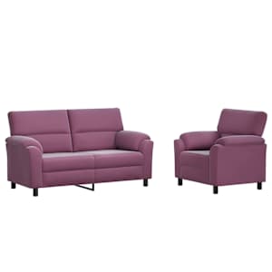 vidaXL Diivanikomplekt 2 pcs Lilla Samet