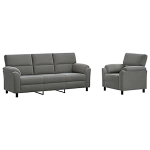 vidaXL Diivanikomplekt 2 pcs Tumehall Samet