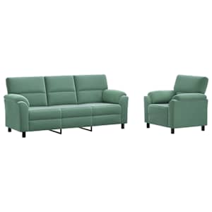 vidaXL Diivanikomplekt 2 pcs Mere Roheline Samet