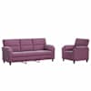 vidaXL Diivanikomplekt 2 pcs Lilla Samet