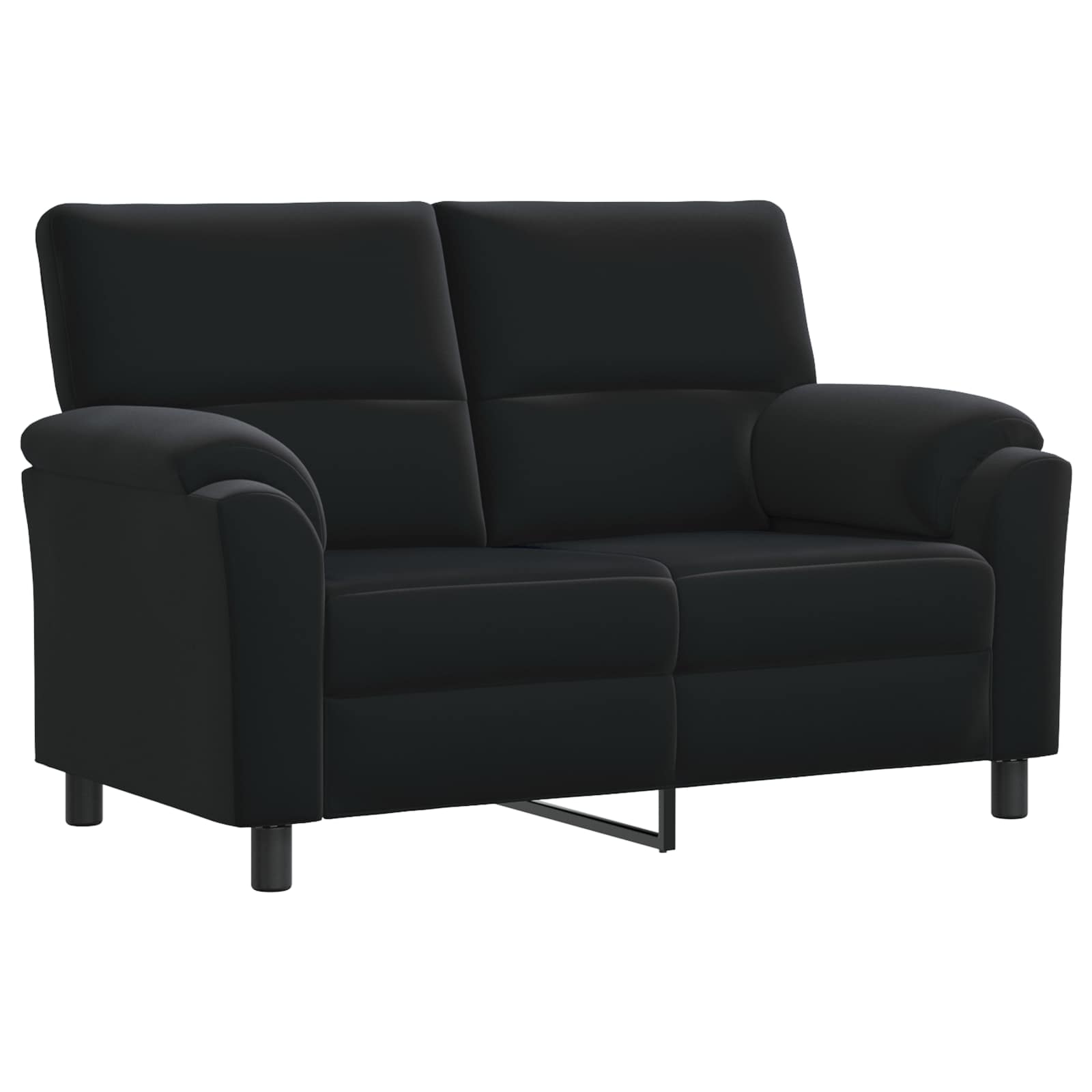 Kavčna garnitura 3 pcs Črna Žamet