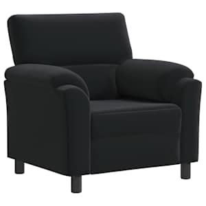 Set pohovek 3 ks Pro 6 osobu Černá 214 x 85 x 93 cm Samet - obrázek 3