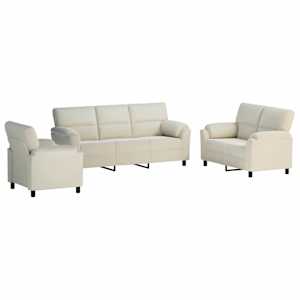 vidaXL Diivanikomplekt 3 tk Kreemjas Samet