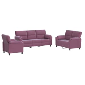vidaXL Diivanikomplekt 3 pcs Lilla Samet
